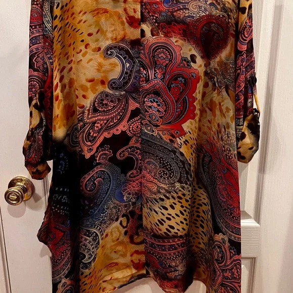 Paisley and Leopard Print Blouse - Picture 4 of 4